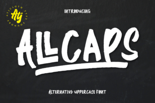 All Caps: A Textured Brush Font for Editorial Impact