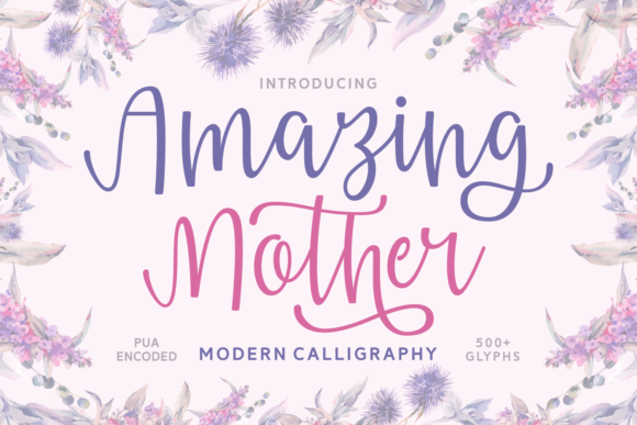 Amazing Mother Font: Elegant Handwritten Style for Your Brand