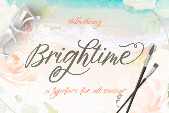 Brightime: A Versatile Script Font for Handmade Labels & Seasonal Designs